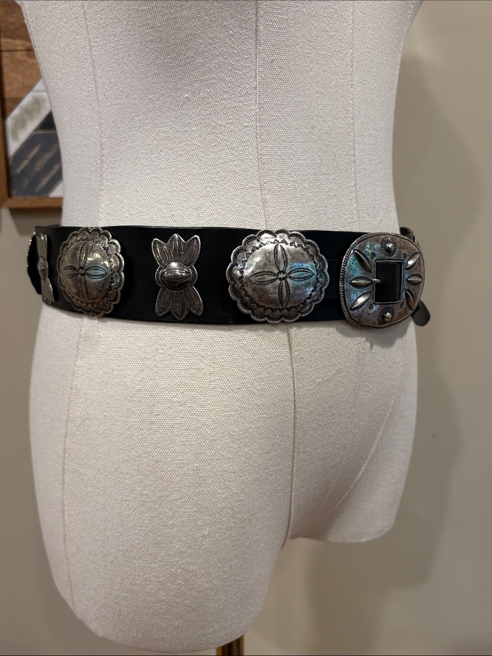 Ralph Lauren Collection Black Leather Western Concho Belt size Small - Picture 5 of 16